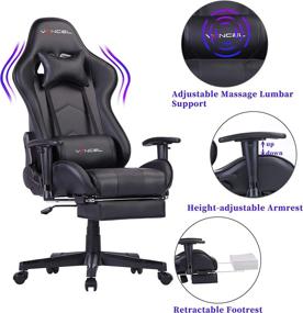 img 2 attached to Gaming Ergonomic Computer Adults Footrest Furniture in Game & Recreation Room Furniture