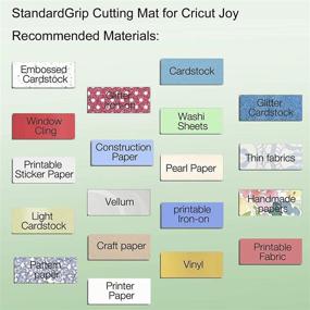 img 2 attached to 🧵 Ecraft Mini Mat for Cricut Joy: StandardGrip & LightGrip Quilting Mats Replacement Set - 4.5x6.5" and 4.5x12" Accessories