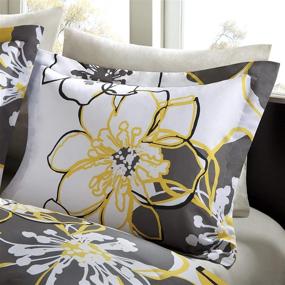 img 2 attached to Mi Zone Allison Duvet Floral Design, All Season Comforter Cover Teen Bedding, Girls Bedroom Décor, Full/Queen, Yellow 4-Piece Set