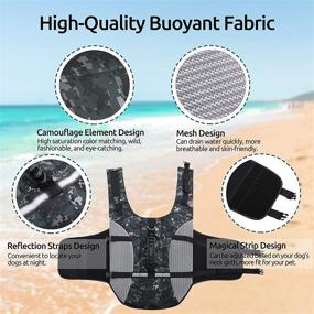 img 2 attached to Letsqk Dog Life Jacket - Adjustable Buckles, High Buoyancy, Durable Rescue Handle for Dog Safety in Swimming, Surfing, Boating, Hunting