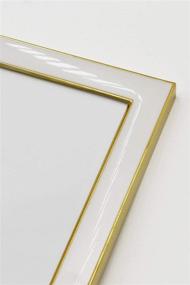 img 1 attached to 🖼️ 5x7 Elegant White Gold Brass Photo Frame - Modern Style Decorative Wedding Gifts - Afuly