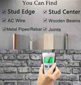 img 3 attached to 🔍 4-in-1 Electronic Stud Finder Sensor Wall Scanner with LCD Display - Accurate Center Finding for Wood, AC Wire, Metal Studs, Joist Detection