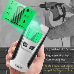 img 2 attached to 🔍 4-in-1 Electronic Stud Finder Sensor Wall Scanner with LCD Display - Accurate Center Finding for Wood, AC Wire, Metal Studs, Joist Detection