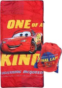 img 4 attached to Jay Franco Disney Pixar Cars Slumber Sack - Cozy & Warm Lightweight Sleeping Bag for Kids - Featuring Lighting McQueen (Official Disney Product)