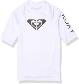 img 3 attached to 👚 Стильная и защитная: Джерси Roxy для девочек с коротким рукавом Whole Hearted