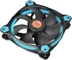 img 1 attached to Thermaltake Riing 12 Series Blue LED Ring Fan: Powerful 120mm High Static Pressure & Anti-Vibration Cooling System CL-F038-PL12BU-A