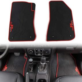 img 3 attached to 🔴 JL All Weather Floor Mats - JeCar Heavy Duty Rubber Waterproof Floor Liners JL 2018-2020 Jeep Wrangler JL Unlimited 4-Door (Red)