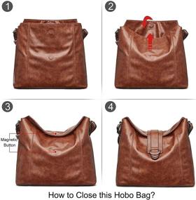 img 3 attached to S ZONE Women Shoulder Handbags: Stylish Leather Women's Handbags & Wallets for Totes