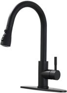 🚰 premium stainless steel black kitchen faucet with pull down sprayer and single handle - 866068r logo