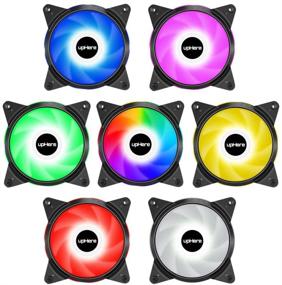 img 2 attached to 💨 Enhance Your PC Cooling with upHere 5V 6-Pack 120mm Silent Intelligent Control 5V Addressable RGB Fan - Sync with Motherboard, Controller Included! T3SYC3-6