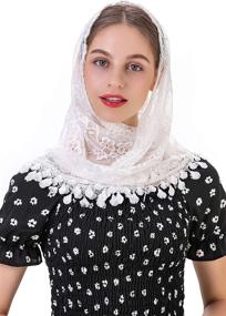 img 1 attached to Треугольное католическое покрытие Wgior Mantilla