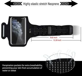 img 3 attached to 📱 Waterproof Running Armband Holder for Migeec Phone: Fits iPhone 13/12 Pro Max/11/XR/XS/X/8/7 Plus & Android (6.5 inch) - Black