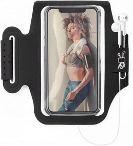 img 4 attached to 📱 Waterproof Running Armband Holder for Migeec Phone: Fits iPhone 13/12 Pro Max/11/XR/XS/X/8/7 Plus & Android (6.5 inch) - Black