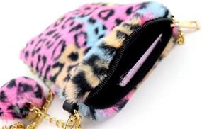 img 1 attached to Leopard Print Fluffy Faux Fur Crossbody Bag - Women's Handbags, Wallets, and Crossbody Bags