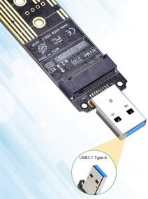 img 3 attached to Адаптер M.2 NVMe USB 3.1 - высокопроизводительное устройство считывания карт 10 Гбит/с USB 3.1 Gen 2 с чипом M-Key M.2 NVMe для USB, совместимое с SSD Samsung 950/960/970 Evo/Pro и другими типами M.2 SSD, подключаемыми через PCI-E.