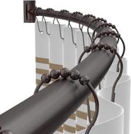 🚿 adjustable curved shower curtain rod - rustproof expandable aluminum metal rod 38-72 inches - telescoping design - exquisite & customizable for bathroom - bronze finish logo