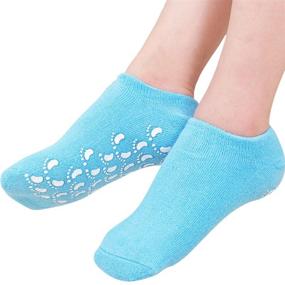 img 2 attached to 🧦 Moisturizing Gloves Socks Set: Soothe, Repair, and Soften Dry Skin, Cracked Heels and Dead Skin - Blue