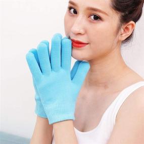 img 1 attached to 🧦 Moisturizing Gloves Socks Set: Soothe, Repair, and Soften Dry Skin, Cracked Heels and Dead Skin - Blue