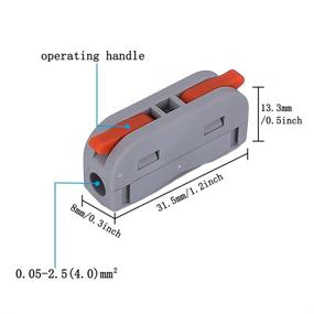 img 2 attached to 🔌 18-Piece One-to-One Compact Wire Connectors with Splicing Type, Conductor Lever Nut Connector for Circuit Inline 28-12 AWG