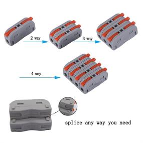 img 3 attached to 🔌 18-Piece One-to-One Compact Wire Connectors with Splicing Type, Conductor Lever Nut Connector for Circuit Inline 28-12 AWG