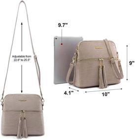 img 1 attached to Lightweight Medium Crossbody Leather Shoulder Women's Handbags & Wallets and Crossbody Bags