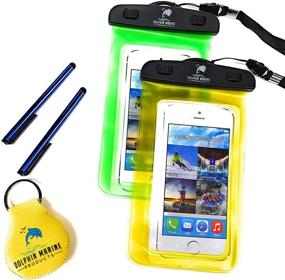 img 4 attached to 📱 Waterproof Phone Pouch - iPhone, Galaxy, Pixel Compatible IPX8 Clear Case - Underwater Camera Photography Gear - Swimming, Boating, Kayaking, Beach, Camping Supplies - (Green/Yellow)