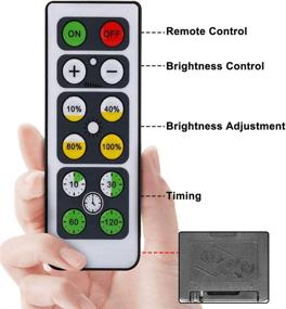 img 1 attached to 🔦 AutoEuropa Wireless LED Closet Light 6-Pack: Remote Control Under Cabinet Lighting for Kitchens, Cabinets - White