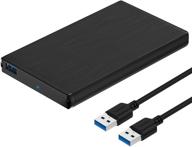 📁 sabrent [new version with uasp support] slim usb 3.0 to 2.5-inch sata external aluminum hard drive enclosure [black] (ec-uk30) logo