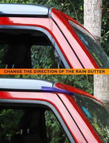 img 1 attached to Savadicar Upgraded Rain Gutter Extension for Jeep Wrangler JL JLU & Gladiator JT (2018-2021), ABS Roof Hardtop Rain Groove Diverter and Rainwater Deflector, Purple Exterior Accessories