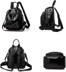 img 3 attached to 🎒 Cute Mini Backpack Purse for Girls: Vegan Leather Convertible Shoulder Bag