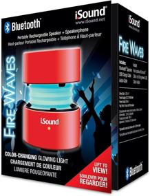 img 2 attached to ISound Fire Waves Bluetooth Speaker With Microphone And Changing LED Light Effects (Red)