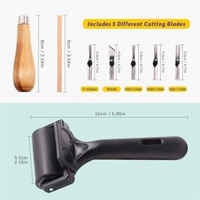 img 2 attached to Versatile Carving Rubber Tools: 8Pcs 🔧 for Scrapbooking, DIY Carving, and Rubber Stamps