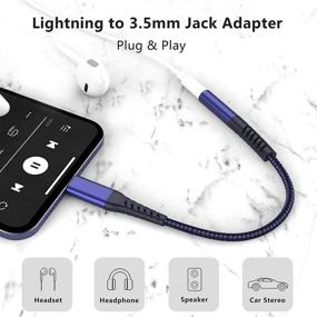 img 1 attached to 🎧 Адаптер для наушников MOOU для iPhone - сертифицированный Apple MFi переходник Lightning на аудио разъем 3,5 мм | Совместим с iPhone 12/12 Pro Max/11/11 Pro Max/SE/X XR XS Max 7 8 Plus.