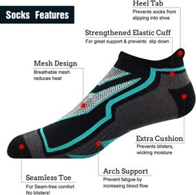 img 3 attached to 🧦 Compression Athletic Socks for Men and Women - Busy Socks No Show Ankle Anti-Blister Cushioned Socks