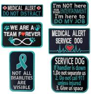 🐾 visible disability alert vest: service dog medical harnesses with tactical patch, 6 pcs blue logo