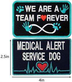 img 3 attached to 🐾 Visible Disability Alert Vest: Service Dog Medical Harnesses with Tactical Patch, 6 Pcs Blue