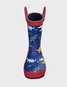 img 3 attached to 👶 Adorable Meahyn Toddler Boys Rain Boot with Convenient Easy-on Handles