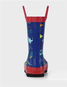 img 2 attached to 👶 Adorable Meahyn Toddler Boys Rain Boot with Convenient Easy-on Handles