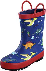 img 4 attached to 👶 Adorable Meahyn Toddler Boys Rain Boot with Convenient Easy-on Handles