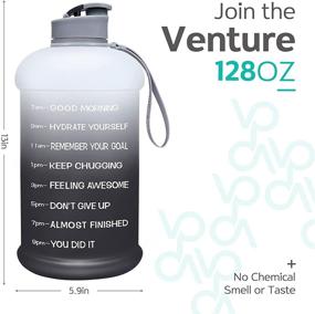 img 3 attached to 💧 Stay Hydrated and Motivated with Venture Pal 1 Gallon Water Bottle - Time Marker, Handle, and Leakproof Design - Ideal for Gym, Office, and Home