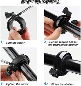 img 1 attached to MYOLDSX Loud Crisp Sound Bike Bell for Adults - Mountain Bike Bell Compatible with 22.2-31.8 mm Bike Handlebars (Black)