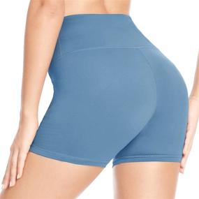 img 2 attached to 🩳 Ultimate Comfort and Style: 4 Pack of 5" High Waisted Biker Shorts for Women - Perfect for Summer Yoga, Running, and Athletic Activities!