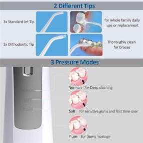 img 2 attached to 🚿 Cordless Water Flosser Teeth Cleaner: Anbber IPX7 Waterproof USB Rechargeable Dental Oral Irrigator with 304 Stainless Steel Pump - Travel & Home