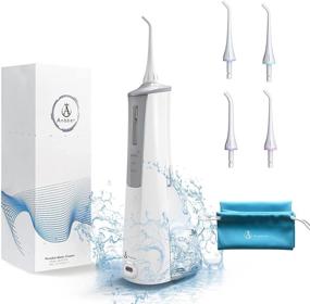 img 4 attached to 🚿 Cordless Water Flosser Teeth Cleaner: Anbber IPX7 Waterproof USB Rechargeable Dental Oral Irrigator with 304 Stainless Steel Pump - Travel & Home