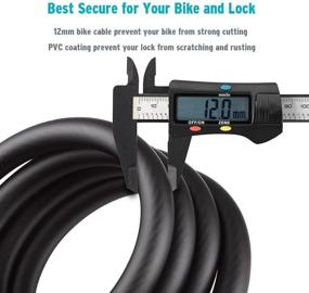 img 2 attached to 🔒 Titanker Bike Cable Lock with Mounting Bracket - Coiled Cable Lock for Secure Bike Locking, 1/2 Inch Diameter