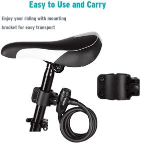 img 3 attached to 🔒 Titanker Bike Cable Lock with Mounting Bracket - Coiled Cable Lock for Secure Bike Locking, 1/2 Inch Diameter