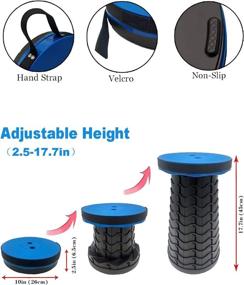 img 3 attached to 🪑 Ultimate Collapsible Portable Folding Stool: Waterproof Bag, Retractable Camping Stool for Travel, Lightweight Adjustable Design