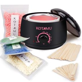 img 4 attached to 🔥 Wax Warmer Kit: KOTAMU Hair Removal Waxing Kit with 4 Hard Wax Beans for Effortless At-Home Hair Removal, Suitable for Bikini, Brazilian, Full Body, Face, Eyebrows, Legs, and Armpit - Pain-Free for Women and Men