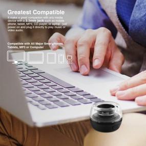 img 1 attached to CestMall F10 Portable Compact Mini Speaker - Four Times the Normal Volume - 3.5MM Audio Input - iPhone Android Tablet Nevigation PSP MP3 MP4 - Black