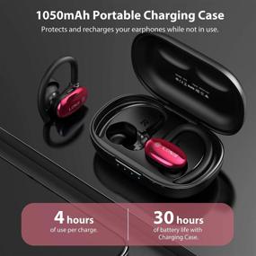 img 1 attached to 🎧 Losei Wireless Headphones, Bluetooth 5.0 Sports True Wireless Earbuds with Touch Control, Bass Stereo Sound, TWS Earhooks, Charging Case & Mic for Running, Working Out, Gym